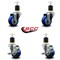 Service Caster 3'' Blue Poly Wheel Swivel 1-7/8'' Expanding Stem Caster Set 2 Brakes, 4PK SCC-EX20S314-PPUB-BLUE-2-TLB-2-178 - alternate 3